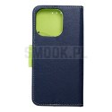 Kabura FANCY Book do IPHONE 16 Pro granatowo limonkowy