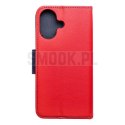 Kabura FANCY Book do IPHONE 16 czerwono granatowy