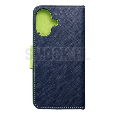 Kabura FANCY Book do IPHONE 16 granatowo limonkowy Kabura FANCY Book do IPHONE 16 granatowo limonkowy