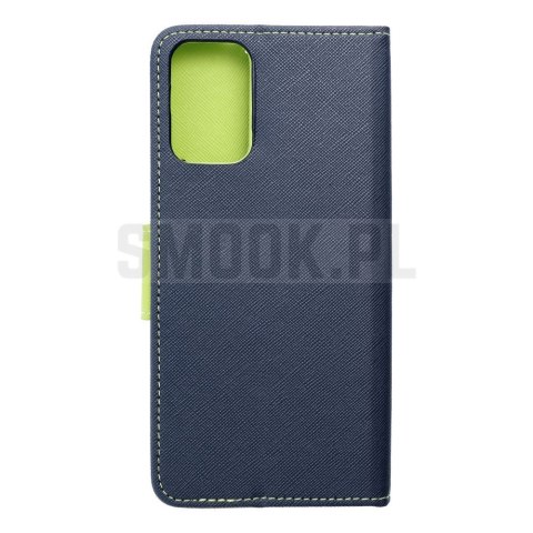 Kabura FANCY Book do MOTOROLA MOTO G35 5G granatowo limonkowy Kabura FANCY Book do MOTOROLA MOTO G35 5G granatowo limonkowy