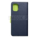 Kabura FANCY Book do MOTOROLA MOTO G55 5G granatowo limonkowy