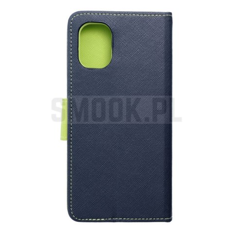 Kabura FANCY Book do MOTOROLA MOTO G55 5G granatowo limonkowy Kabura FANCY Book do MOTOROLA MOTO G55 5G granatowo limonkowy