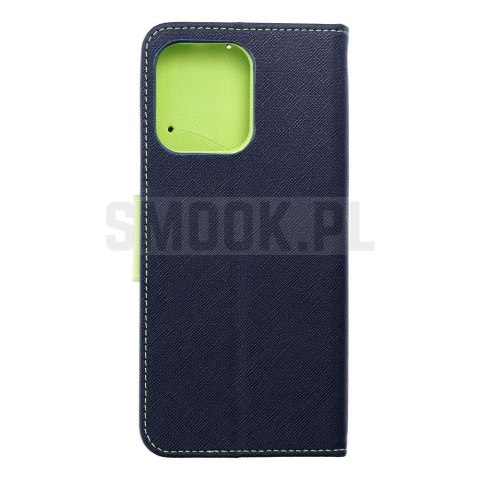 Kabura FANCY Book do MOTOROLA MOTO G75 granatowo limonkowy Kabura FANCY Book do MOTOROLA MOTO G75 granatowo limonkowy