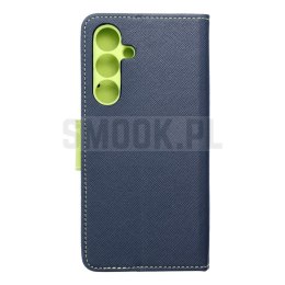 Kabura FANCY Book do SAMSUNG S24 FE granatowo limonkowy