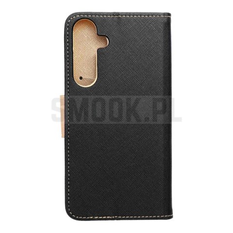 Kabura FANCY Book do SAMSUNG S25 Plus czarno złoty Kabura FANCY Book do SAMSUNG S25 Plus czarno złoty