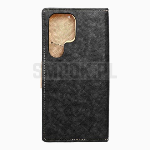 Kabura FANCY Book do SAMSUNG S25 Ultra czarno złoty Kabura FANCY Book do SAMSUNG S25 Ultra czarno złoty