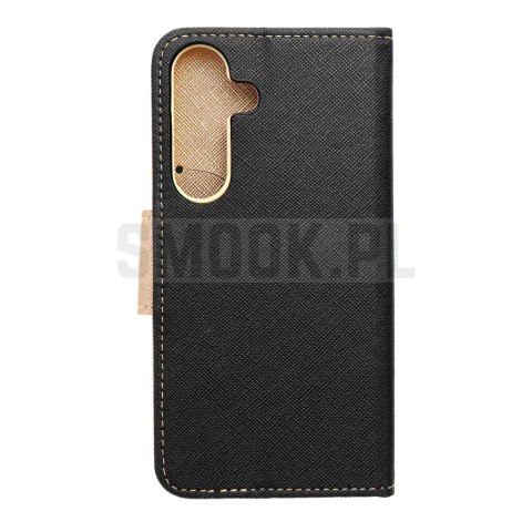 Kabura FANCY Book do SAMSUNG S25 czarno złoty Kabura FANCY Book do SAMSUNG S25 czarno złoty