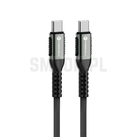 FORCELL F-ENERGY C263 kabel Typ C do Typ C QC4.0 PD 5A 240W Cafule 1,2 m czarny