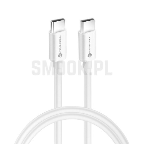 FORCELL F-ENERGY C338 kabel Typ C do Typ C PD QC4.0 3A 60W 2 m biały