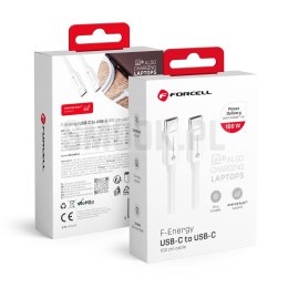 FORCELL F-ENERGY C339 kabel Typ C do Typ C PD QC4.0 5A 100W 1 m biały
