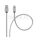 FORCELL F-ENERGY Metal C234 kabel USB A do Typ C QC3.0 2,4A 12W 1 m srebrny