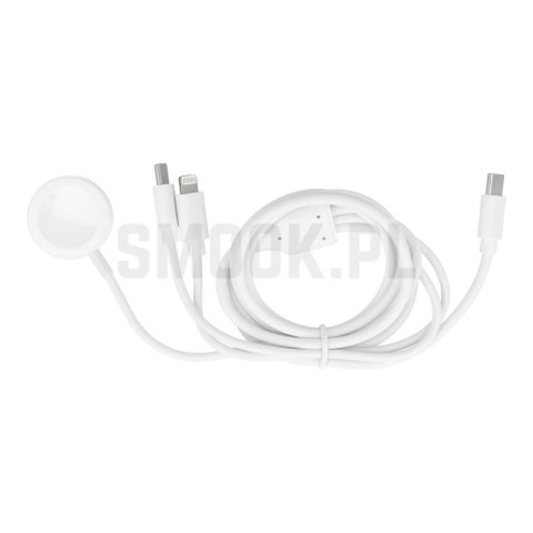 Kabel 3w1 Typ C do Lightning / Typ C / Apple Watch 3W 2A C3169 1,2 m biały Kabel 3w1 Typ C do Lightning / Typ C / Apple Watch 3W 2A C3169 1,2 m biały