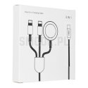 Kabel 3w1 Typ C do Lightning / Typ C / Apple Watch 3W 2A C3169 1,2 m biały
