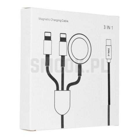 Kabel 3w1 Typ C do Lightning / Typ C / Apple Watch 3W 2A C3169 1,2 m biały Kabel 3w1 Typ C do Lightning / Typ C / Apple Watch 3W 2A C3169 1,2 m biały