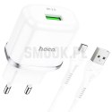 HOCO ładowarka sieciowa USB A + kabel USB A do Micro USB QC3.0 3A 18W N3 biała