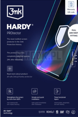FOLIA HYDROŻELOWA 3MK HARDY PROTECTOR - DO IOS