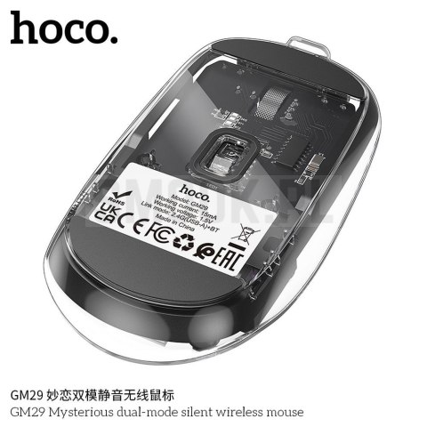 HOCO mysz komputerowa bezprzewodowa 2,4G 1600 dpi GM29 czarna HOCO mysz komputerowa bezprzewodowa 2,4G 1600 dpi GM29 czarna