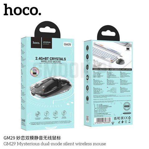 HOCO mysz komputerowa bezprzewodowa 2,4G 1600 dpi GM29 czarna HOCO mysz komputerowa bezprzewodowa 2,4G 1600 dpi GM29 czarna