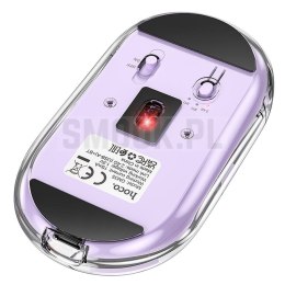 HOCO mysz komputerowa bezprzewodowa dual-mode SILENT 2,4G fioletowa