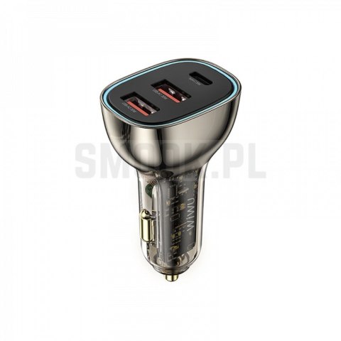 WiWU - Ładowarka samochodowa Wi-QC013 90W PD+QC 2x USB A + USB C WiWU - Ładowarka samochodowa Wi-QC013 90W PD+QC 2x USB A + USB C