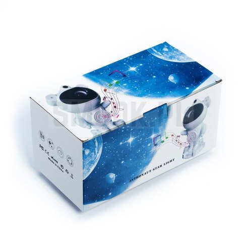 Projektor gwiazd astronauta z głośnikiem bluetooth X2501 biały Projektor gwiazd astronauta z głośnikiem bluetooth X2501 biały