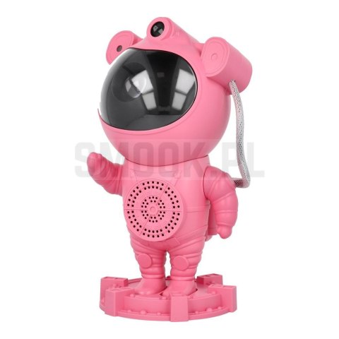 Projektor gwiazd astronauta z głośnikiem bluetooth X2502 różowy Projektor gwiazd astronauta z głośnikiem bluetooth X2502 różowy