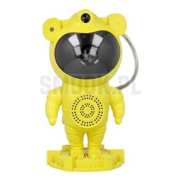 Projektor gwiazd astronauta z głośnikiem bluetooth X2504 żółty