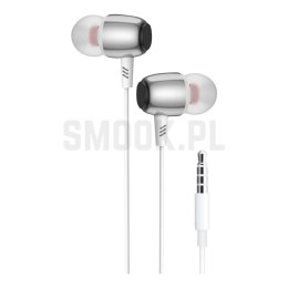 BLUE STAR słuchawki przewodowe Jack 3,5 mm z mikrofonem M09 1,2 m białe