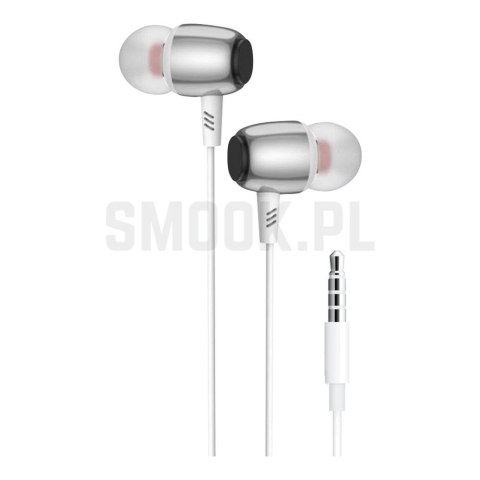 BLUE STAR słuchawki przewodowe Jack 3,5 mm z mikrofonem M09 1,2 m białe