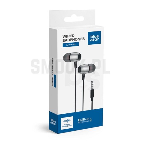 BLUE STAR słuchawki przewodowe Jack 3,5 mm z mikrofonem M09 1,2 m czarne