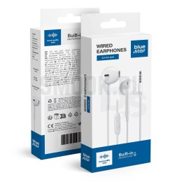 BLUE STAR słuchawki przewodowe Jack 3,5 mm z mikrofonem PA-E65 1,2 m białe