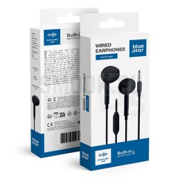 BLUE STAR słuchawki przewodowe Jack 3,5 mm z mikrofonem PA-E65 1,2 m czarne