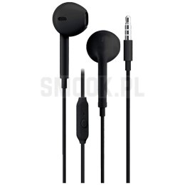 BLUE STAR słuchawki przewodowe Jack 3,5 mm z mikrofonem PA-E65 1,2 m czarne