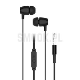 BLUE STAR słuchawki przewodowe Jack 3,5 mm z mikrofonem PA-E67 1,2 m czarne