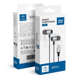 BLUE STAR słuchawki przewodowe Typ C z mikrofonem M09C 1,2 m czarne