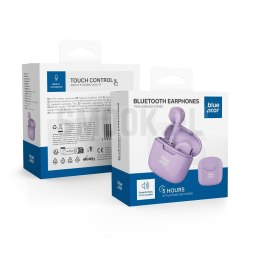 BLUE STAR słuchawki bezprzewodowe bluetooth TWS FI7 fioletowe