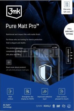 FOLIA HYDROŻELOWA 3MK PURE MATT PRO - DO IPAD PRO 12.9 2022