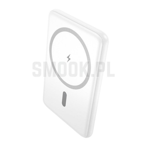 HOCO powerbank 5000 mAh ultra-cienki kompatybilny z MagSafe PD QC 2A 20W J140A biały HOCO powerbank 5000 mAh ultra-cienki kompatybilny z MagSafe PD QC 2A 20W J140A biały