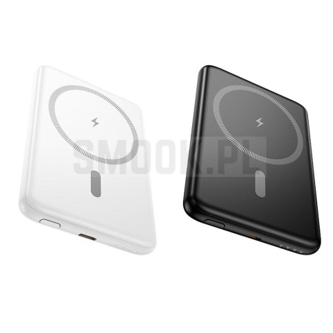 HOCO powerbank 5000 mAh ultra-cienki kompatybilny z MagSafe PD QC 2A 20W J140A biały HOCO powerbank 5000 mAh ultra-cienki kompatybilny z MagSafe PD QC 2A 20W J140A biały