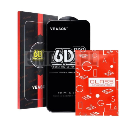 Szkło Hartowane 6D Pro Veason Glass - do Iphone 15 Plus czarny Szkło Hartowane 6D Pro Veason Glass - do Iphone 15 Plus czarny