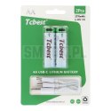 TCBEST bateria akumulatorowa R6 (AA) 750 mAh z gniazdem Typ C + kabel USB A do 2 x Typ C 2 szt