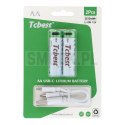 TCBEST bateria akumulatorowa R6 (AA) 950 mAh z gniazdem Typ C + kabel USB A do 2 x Typ C 2 szt