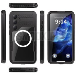 Futerał wodoodporny SHELLBOX MARS z metalowym ringiem do SAMSUNG S25 Plus czarny