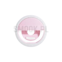 Lampa LED Ring do selfie na telefon RK-12 różowa