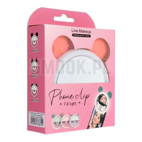 Lampa LED Ring do selfie na telefon RK12 pomarańcz Lampa LED Ring do selfie na telefon RK12 pomarańcz