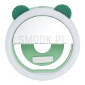 Lampa LED Ring do selfie na telefon RK12 zielony miś