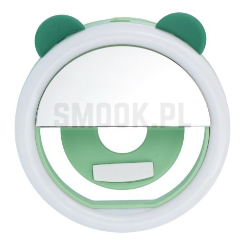 Lampa LED Ring do selfie na telefon RK12 zielony miś Lampa LED Ring do selfie na telefon RK12 zielony miś