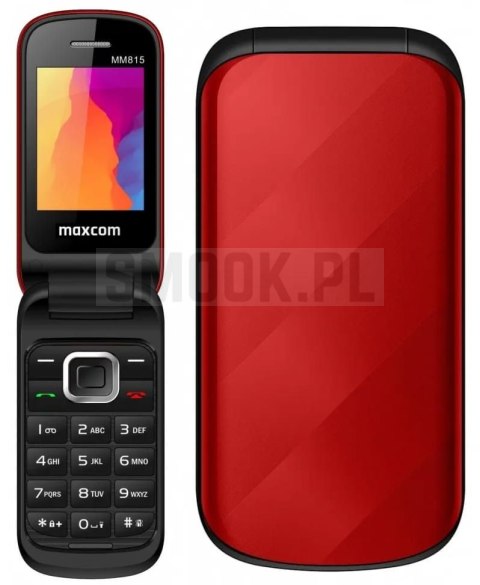 MAXCOM telefon dla seniora z klapką MM815 czerwony MAXCOM telefon dla seniora z klapką MM815 czerwony