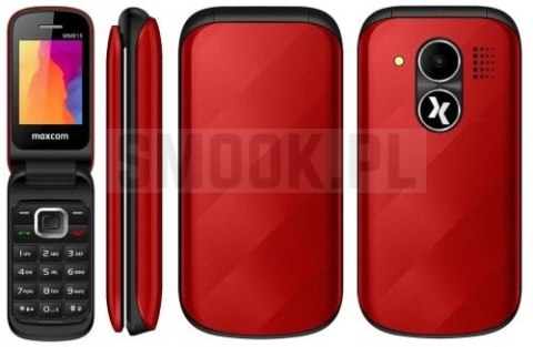 MAXCOM telefon dla seniora z klapką MM815 czerwony MAXCOM telefon dla seniora z klapką MM815 czerwony
