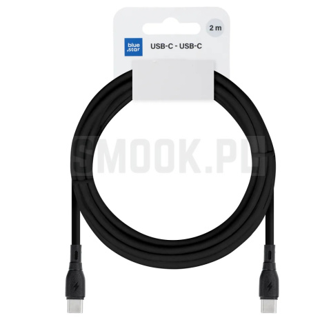 BLUE STAR kabel ECO 3A 60W Typ C do Typ C PJ73-14-3 2m czarny BLUE STAR kabel ECO 3A 60W Typ C do Typ C PJ73-14-3 2m czarny